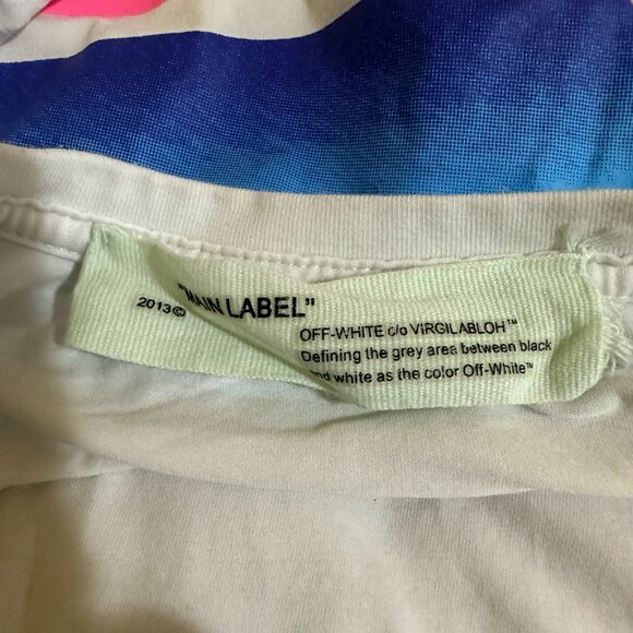 Off White Virgil 2019 Fall Winter Men's White T Shirt Small Cotton - Picture 3 of 5